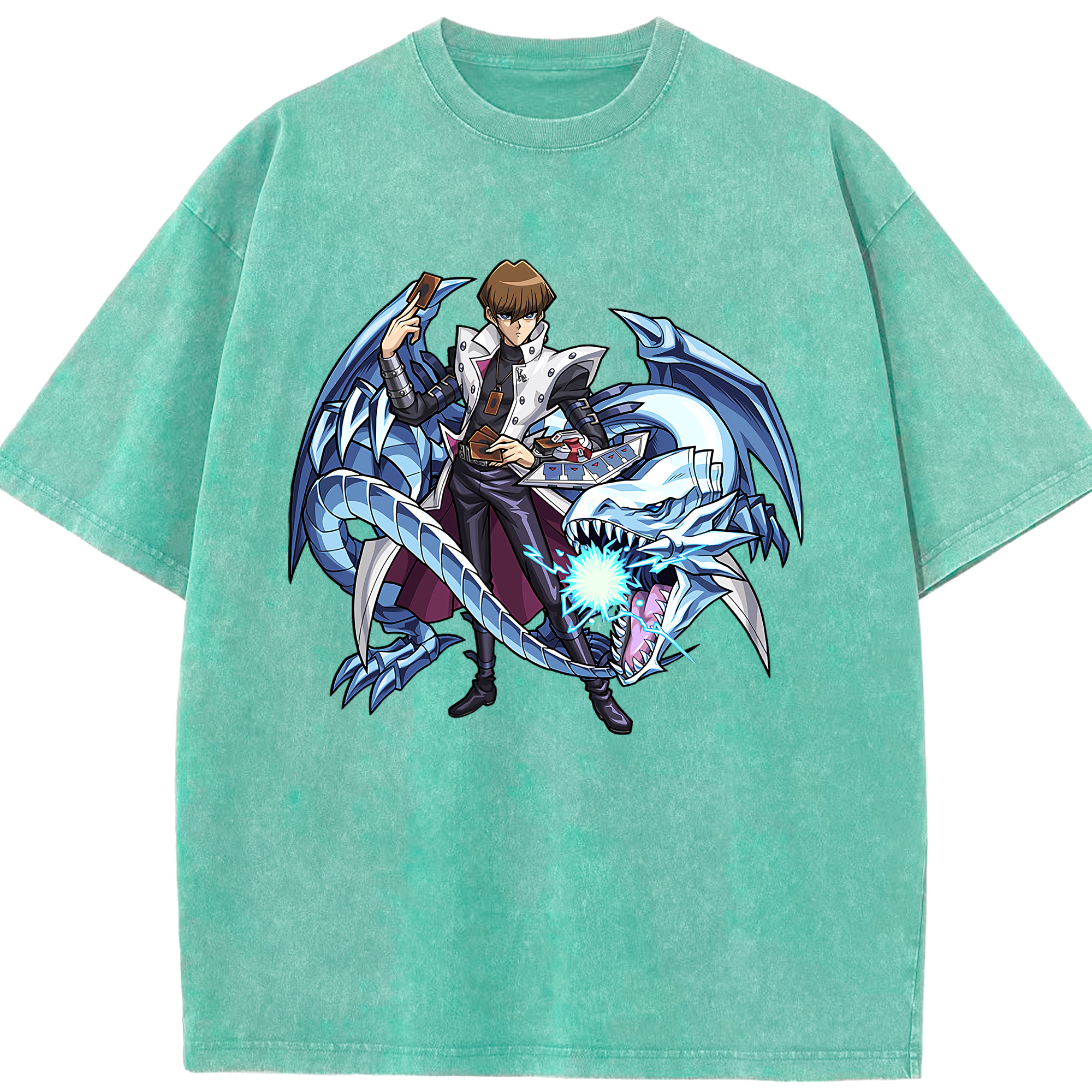 （画像用） 遊☆戯☆王 Yu-Gi-Oh! 綿100% ヴィンテージ風 半袖Tシャツ（フロントプリント）